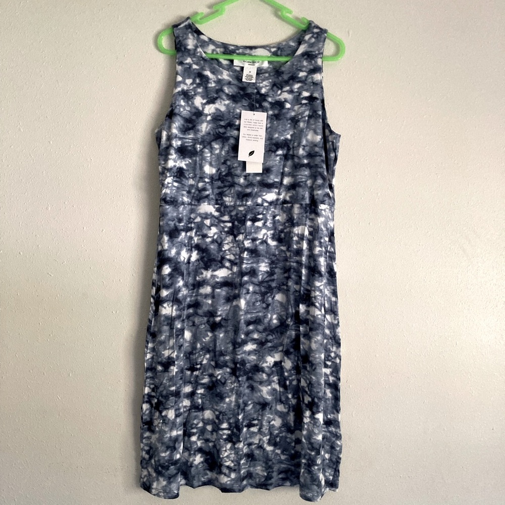 WorkShop Dresses Blue Tie Dye Dress Size S